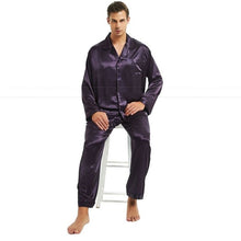 Load image into Gallery viewer, Solid color home wear men&#39;s winter pajamas
