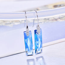 Load image into Gallery viewer, Rectangular geometric crystal earrings s925 sterling silver earrings
