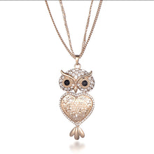 Load image into Gallery viewer, Golden owl necklace
