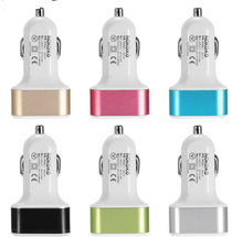 Load image into Gallery viewer, New 3USB car charger USB high-power universal car charger Square aluminum car charger
