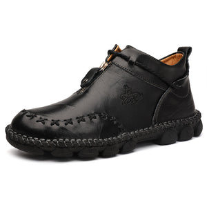 Middle Cut Martin Boots Men's Leather Boots Outdoor Casual Tooling Boots