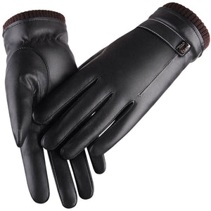 Women's leather touch screen gloves