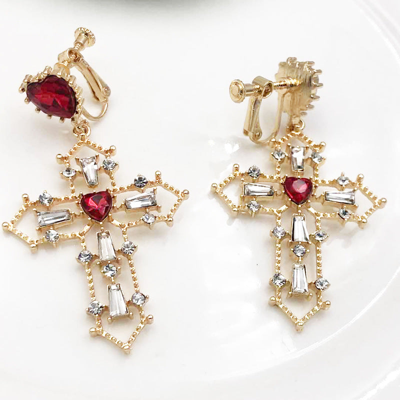 Ladies Cross Earrings