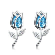 Load image into Gallery viewer, Ear Pin Rose Flower Earrings
