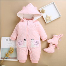 Load image into Gallery viewer, Children cotton baby clothes in the spring and autumn winter warm thick baby Jumpsuit newborn climb clothes clothes Kazakhstan
