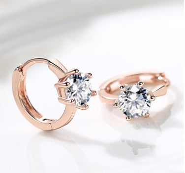 South Korea version of all around ear buckle female temperament simple ear Earrings sweet character ear accessories