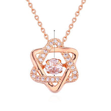 Load image into Gallery viewer, Zircon hexagram necklace
