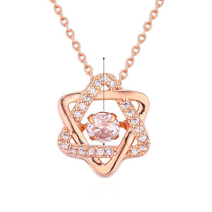 Zircon hexagram necklace