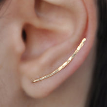 Load image into Gallery viewer, Silver Grillz Piercing Earrings Jewelry Ear Cuff Charm Handmade Hammered Gold Filled Brincos Earrings
