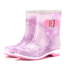 Load image into Gallery viewer, Rain boots warm mid tube snow boots
