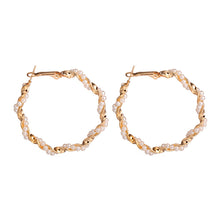 Load image into Gallery viewer, Metal Pearl Earrings Earrings
