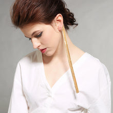 Load image into Gallery viewer, Women&#39;s exaggerated long tassel earrings
