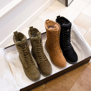 Warm Cotton Shoes And Velvet Lace Up Tide Shoes