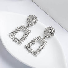 Load image into Gallery viewer, Metal earrings embossed floral earrings
