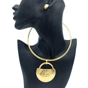 Punk Necklace Simple Pendant Necklace Collar Set