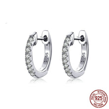 Load image into Gallery viewer, Sterling Silver Circle Gold Earrings Zircon Earrings European And American Popular Earrings
