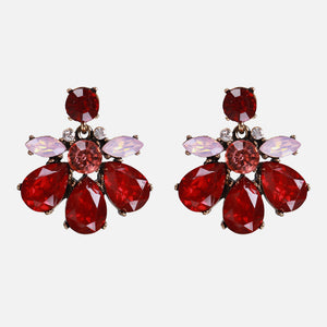 Exaggerated Earrings Fashion Temperament Personality Atmosphere Earrings Retro Sexy Red Pendant Earrings