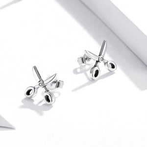 Sterling Silver Small Scissors Earrings s925 Earrings