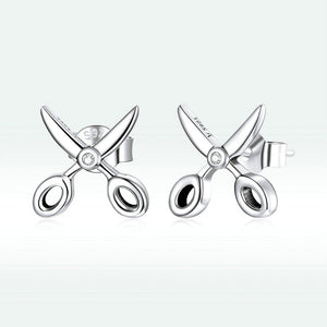 Sterling Silver Small Scissors Earrings s925 Earrings