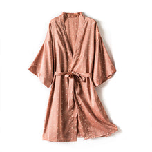Load image into Gallery viewer, Print Dot Lady Nightwear Satin 4PCS Pajamas Set For Women
