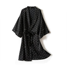 Load image into Gallery viewer, Print Dot Lady Nightwear Satin 4PCS Pajamas Set For Women
