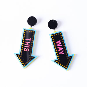 Japanese and Korean Letter Arrow Personalized Earrings Earrings  Ear Clips