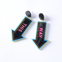 Load image into Gallery viewer, Japanese and Korean Letter Arrow Personalized Earrings Earrings  Ear Clips
