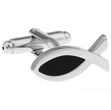 Load image into Gallery viewer, Cartoon Pictograms Little Black Fish Cufflinks Cufflinks
