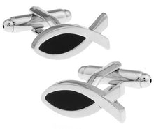 Load image into Gallery viewer, Cartoon Pictograms Little Black Fish Cufflinks Cufflinks
