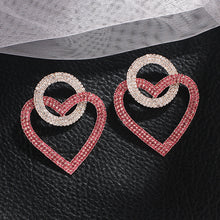 Load image into Gallery viewer, Fashion peach Heart Accessories Earrings
