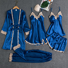 Load image into Gallery viewer, Spring And Autumn Sling Five-Piece Pajamas Women
