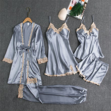 Load image into Gallery viewer, Spring And Autumn Sling Five-Piece Pajamas Women

