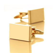 Load image into Gallery viewer, Plain Metal Rectangular Cufflinks High Quality Cufflinks
