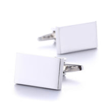 Load image into Gallery viewer, Plain Metal Rectangular Cufflinks High Quality Cufflinks
