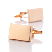 Load image into Gallery viewer, Plain Metal Rectangular Cufflinks High Quality Cufflinks
