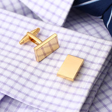 Load image into Gallery viewer, Plain Metal Rectangular Cufflinks High Quality Cufflinks
