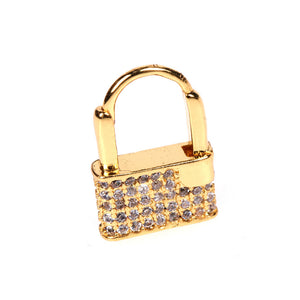 Simple Lock-Shaped Earrings Trendy Net Red Earrings