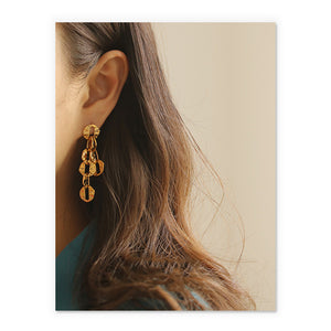 Individual Design Sense Disc Chain Clause Earrings Earrings