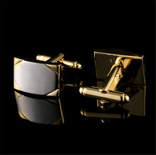 Load image into Gallery viewer, Real Gold Plating Two-color French Cufflinks Business Wedding Shirt Cufflinks
