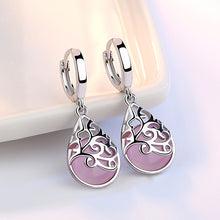 Load image into Gallery viewer, 925 Silver-Plated Fashion Trend Moonlight Opal Totem Ear Jewelry Earrings Earrings Women&#39;s Wishing Pool Personality Earrings
