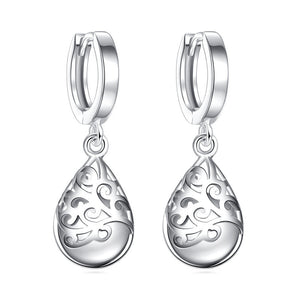 925 Silver-Plated Fashion Trend Moonlight Opal Totem Ear Jewelry Earrings Earrings Women's Wishing Pool Personality Earrings