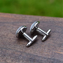 Load image into Gallery viewer, Kanagawa Time Gemstone Cufflinks French Shirt Men&#39;s Fashion Glass Cufflinks
