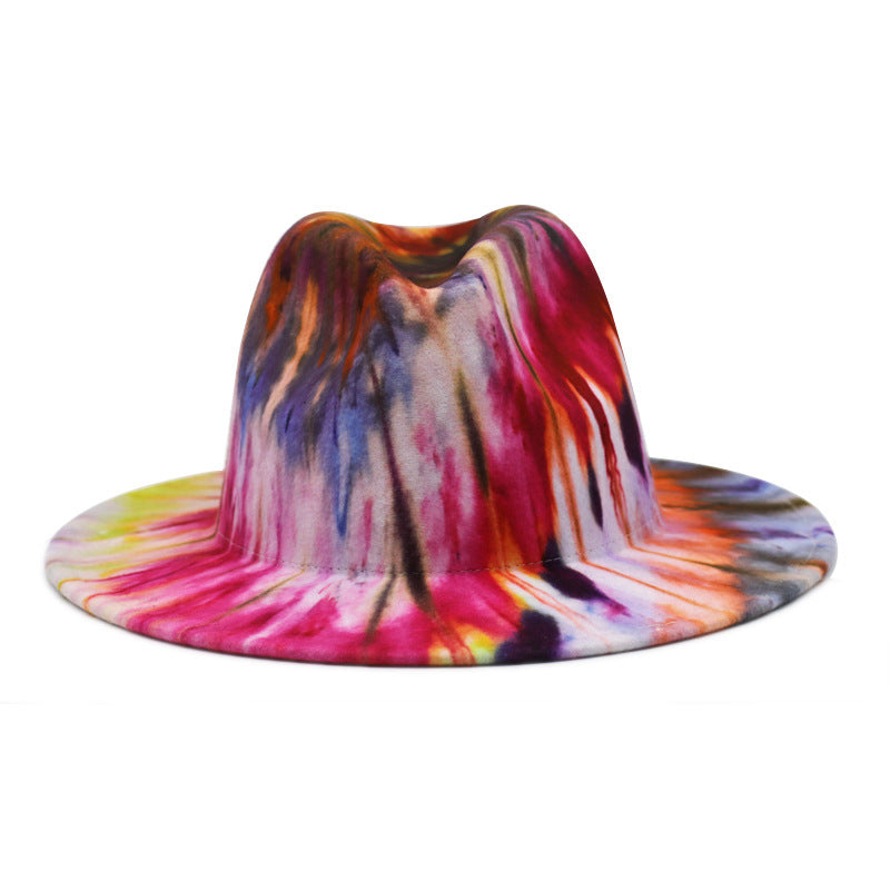 Felt Hat Spring And Autumn Pattern Top Hat