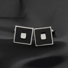 Load image into Gallery viewer, European And American Accessories High-Quality French Cuff Cufflinks Men&#39;s Cufflinks Enamel Series Black Square Cufflinks
