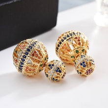 Load image into Gallery viewer, S925 Silver Needle Stud Earrings Hollow Ball Earrings
