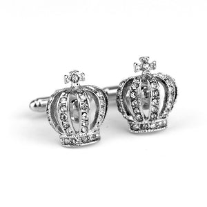 Classic Diamond Crown Shape Cufflinks French Cufflinks Cufflinks