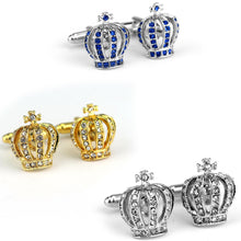 Load image into Gallery viewer, Classic Diamond Crown Shape Cufflinks French Cufflinks Cufflinks
