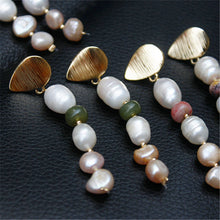 Load image into Gallery viewer, Natural Freshwater Shell Pearl Earrings Stone Beads Children&#39;S Elegant Earrings Long Style
