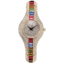 Load image into Gallery viewer, Fashion Watch With Diamonds And Colorful Stones Full Of Diamonds European-Style High-End Watches For Women
