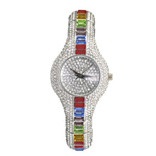 Load image into Gallery viewer, Fashion Watch With Diamonds And Colorful Stones Full Of Diamonds European-Style High-End Watches For Women
